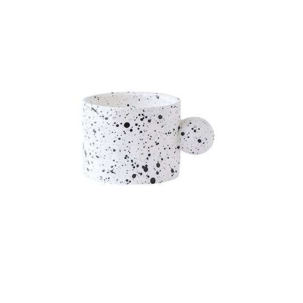 300ml ceramic mug black pot