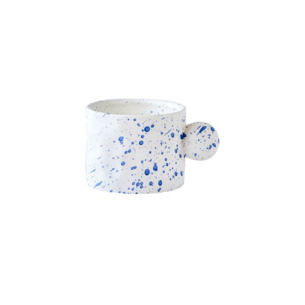 300ml ceramic mug blue dot 1