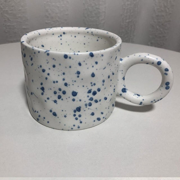 300ml ceramic mug blue dot