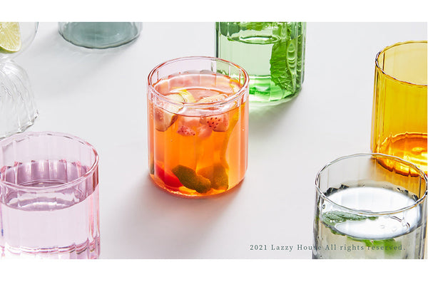 colorful glassware set