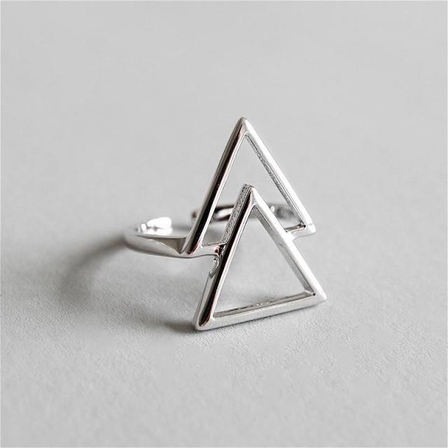925 sterling silver triangle minimalist ring default title